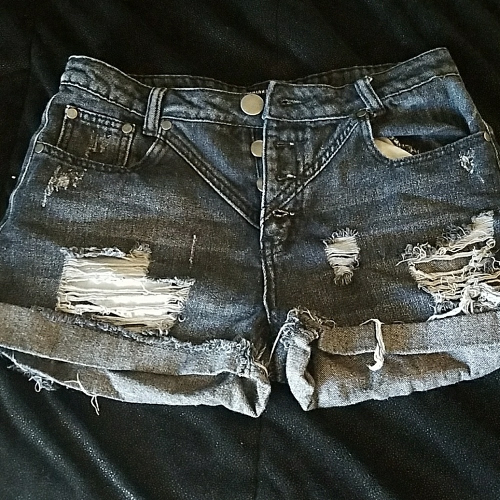 Denim shorts